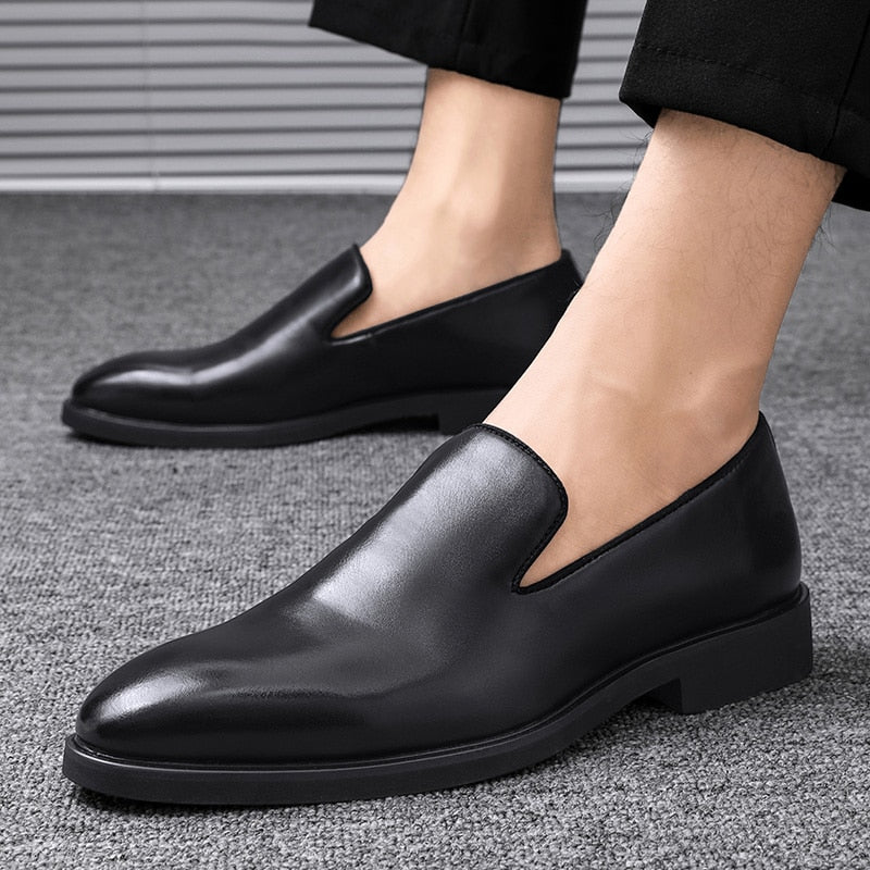 Red Bottom Classic Supportive Orthopedic Sole Leather Loafers