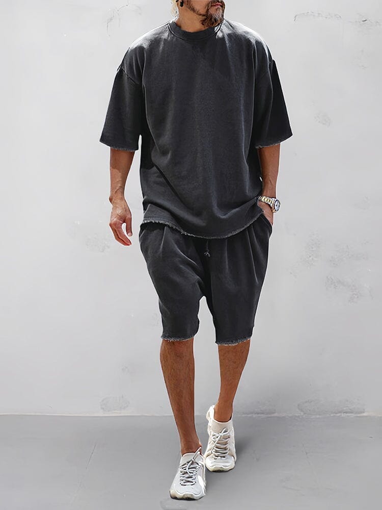 Casual Loose Fit Solid Sports Sets - Solorfit