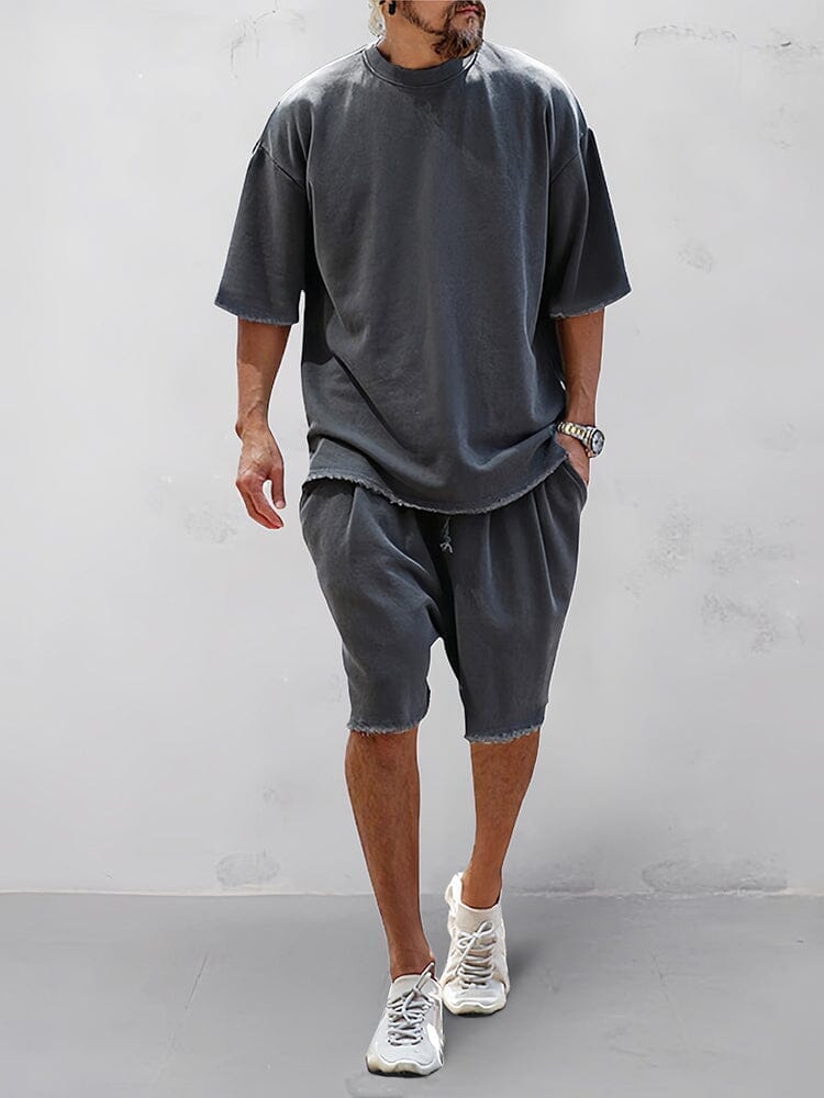 Casual Loose Fit Solid Sports Sets - Solorfit