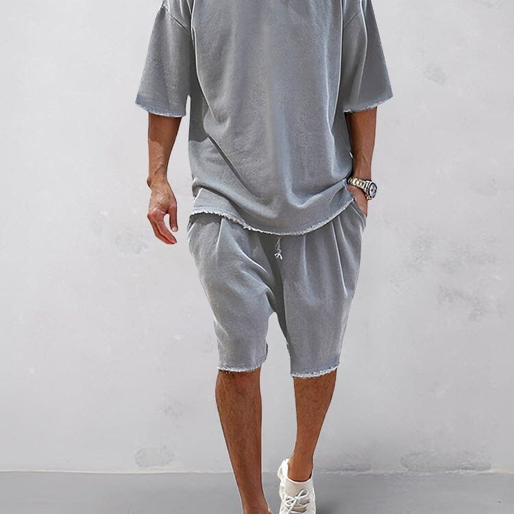 Casual Loose Fit Solid Sports Sets - Solorfit