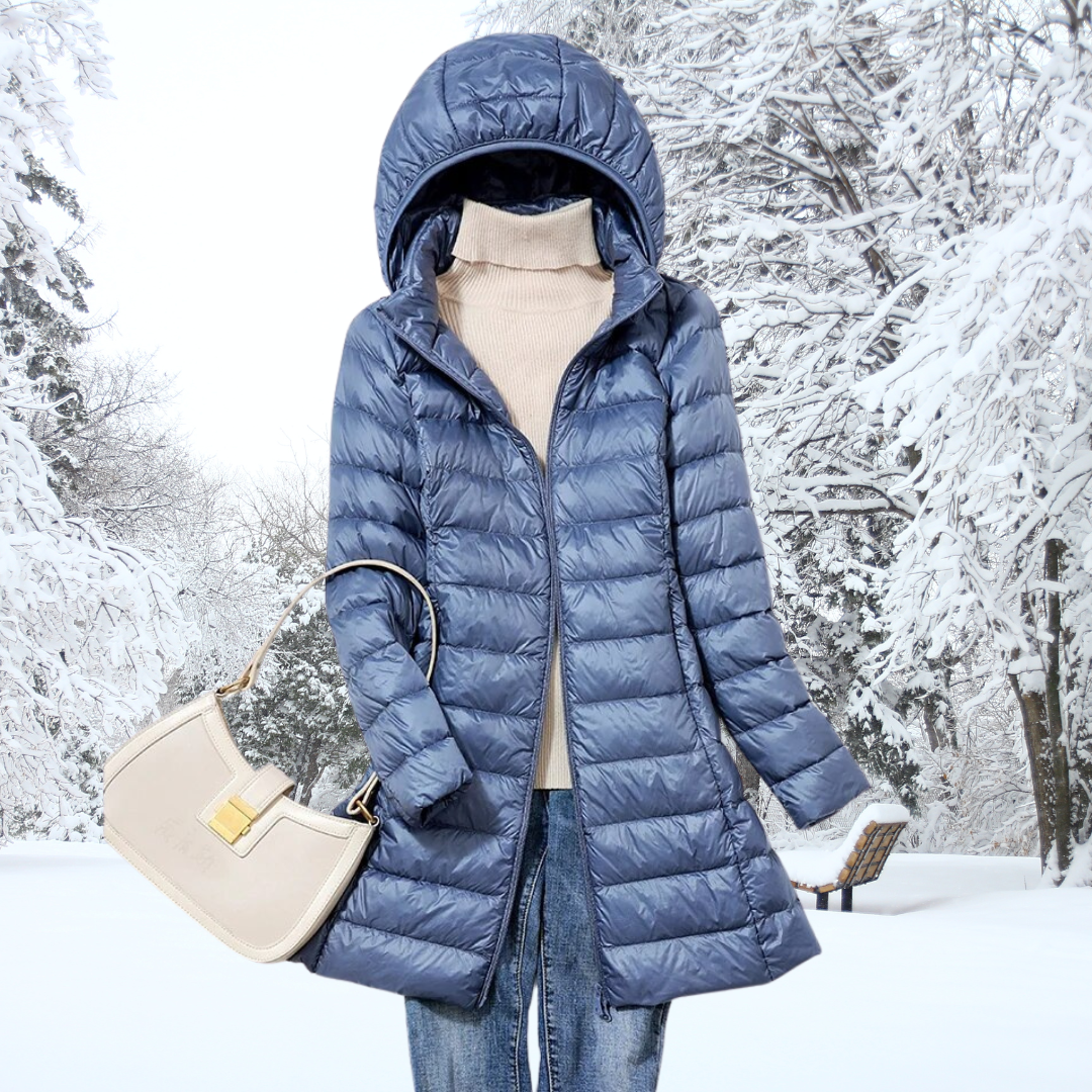 Women’s Long Puffer Jacket Casual Hooded Winter Outerwear