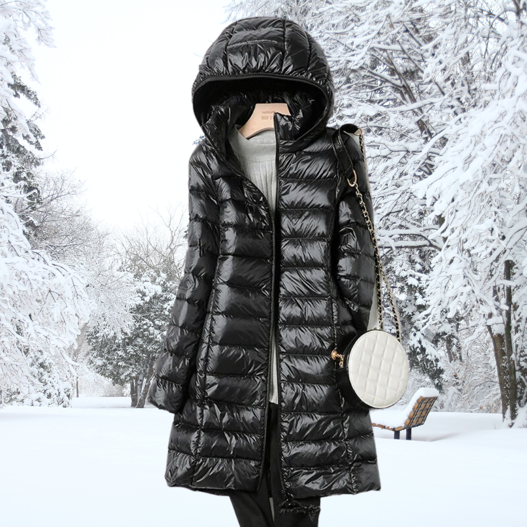 Women’s Long Puffer Jacket Casual Hooded Winter Outerwear