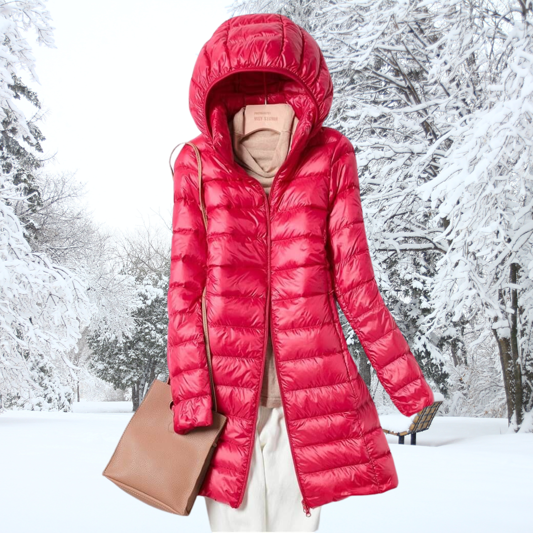Women’s Long Puffer Jacket Casual Hooded Winter Outerwear
