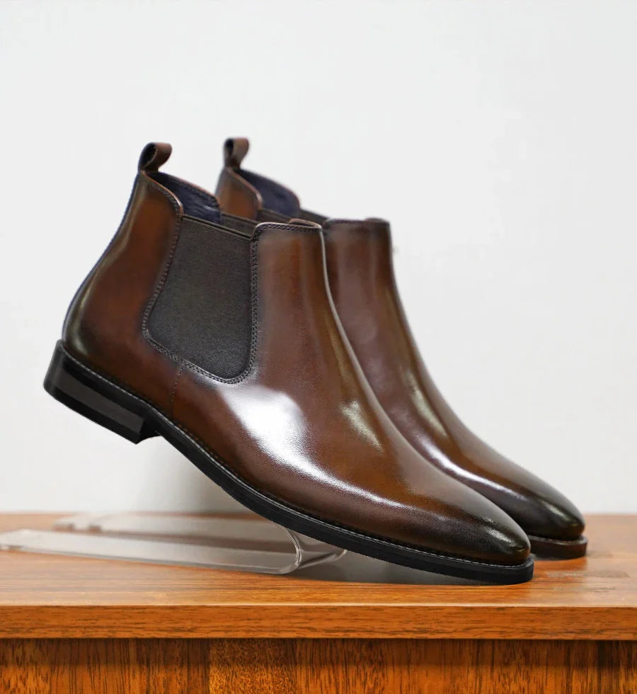 Leandro Bassano Genuine Leather Chelsea Boots - Solorfit