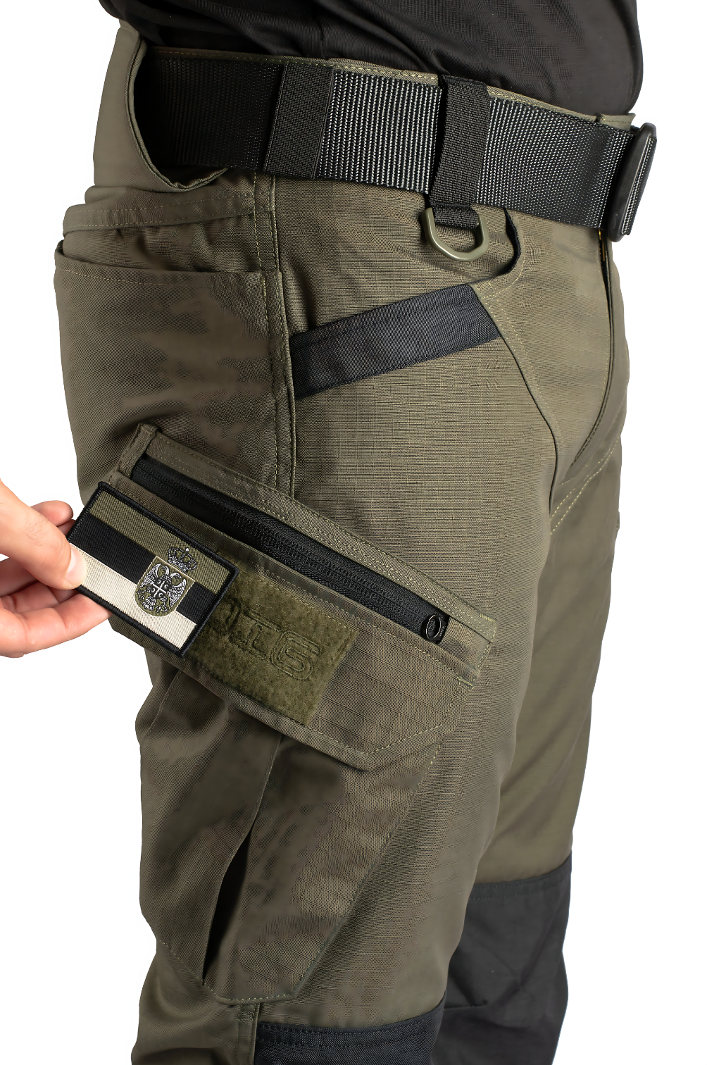Men’s Tactical Cargo Pants Water Resistant Outdoor Hiking Combat Trousers Black