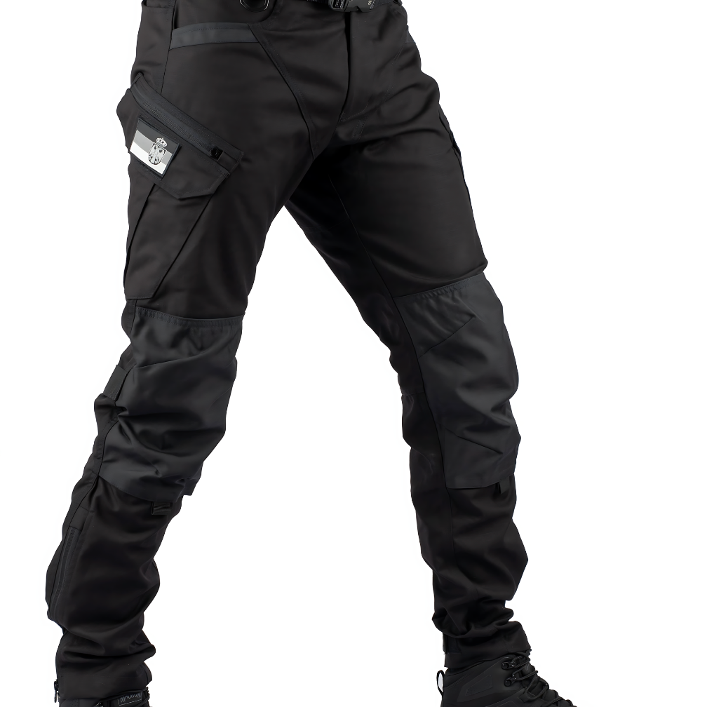 Men’s Tactical Cargo Pants Water Resistant Outdoor Hiking Combat Trousers Black