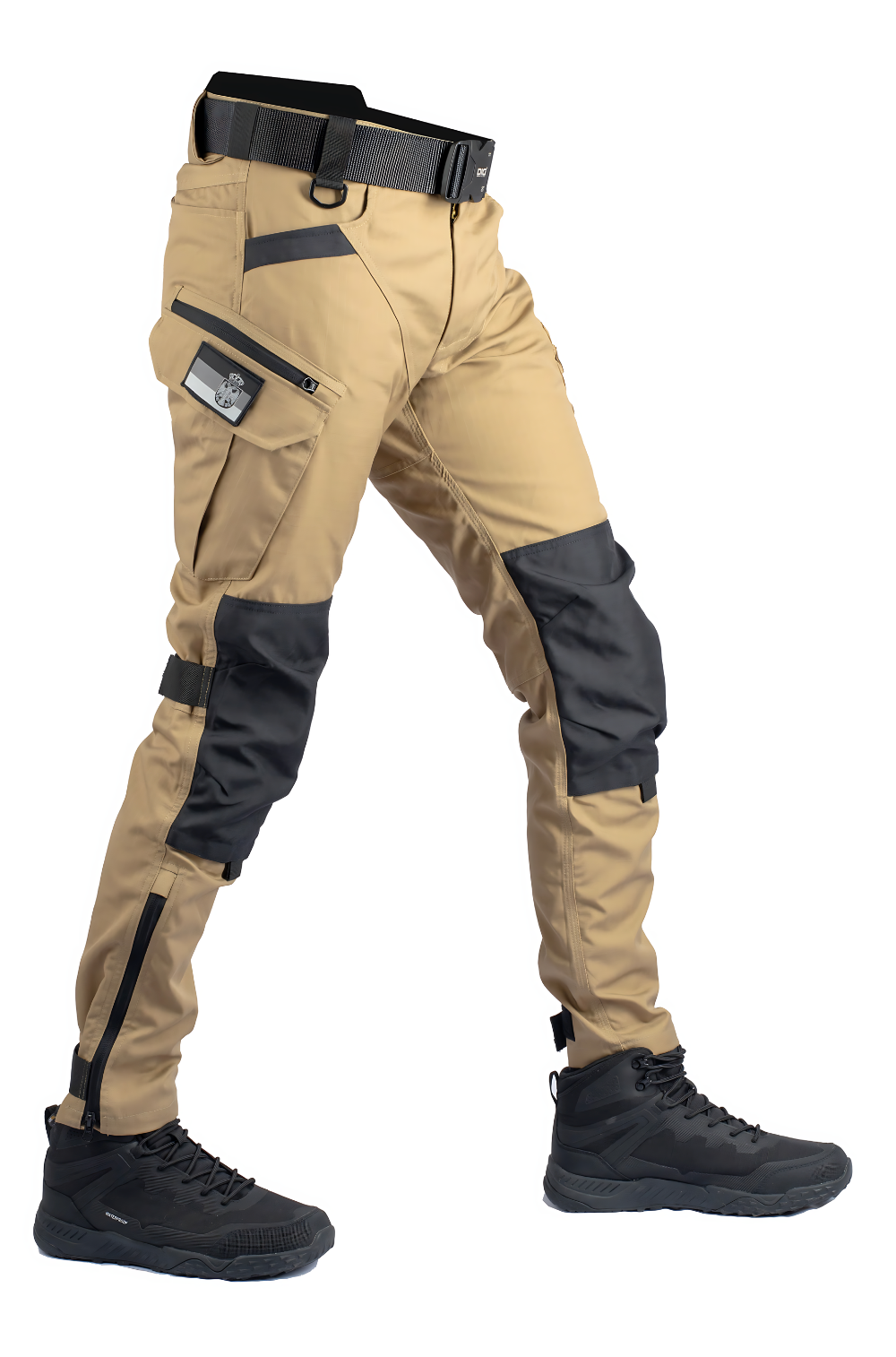 Men’s Tactical Cargo Pants Water Resistant Outdoor Hiking Combat Trousers Black
