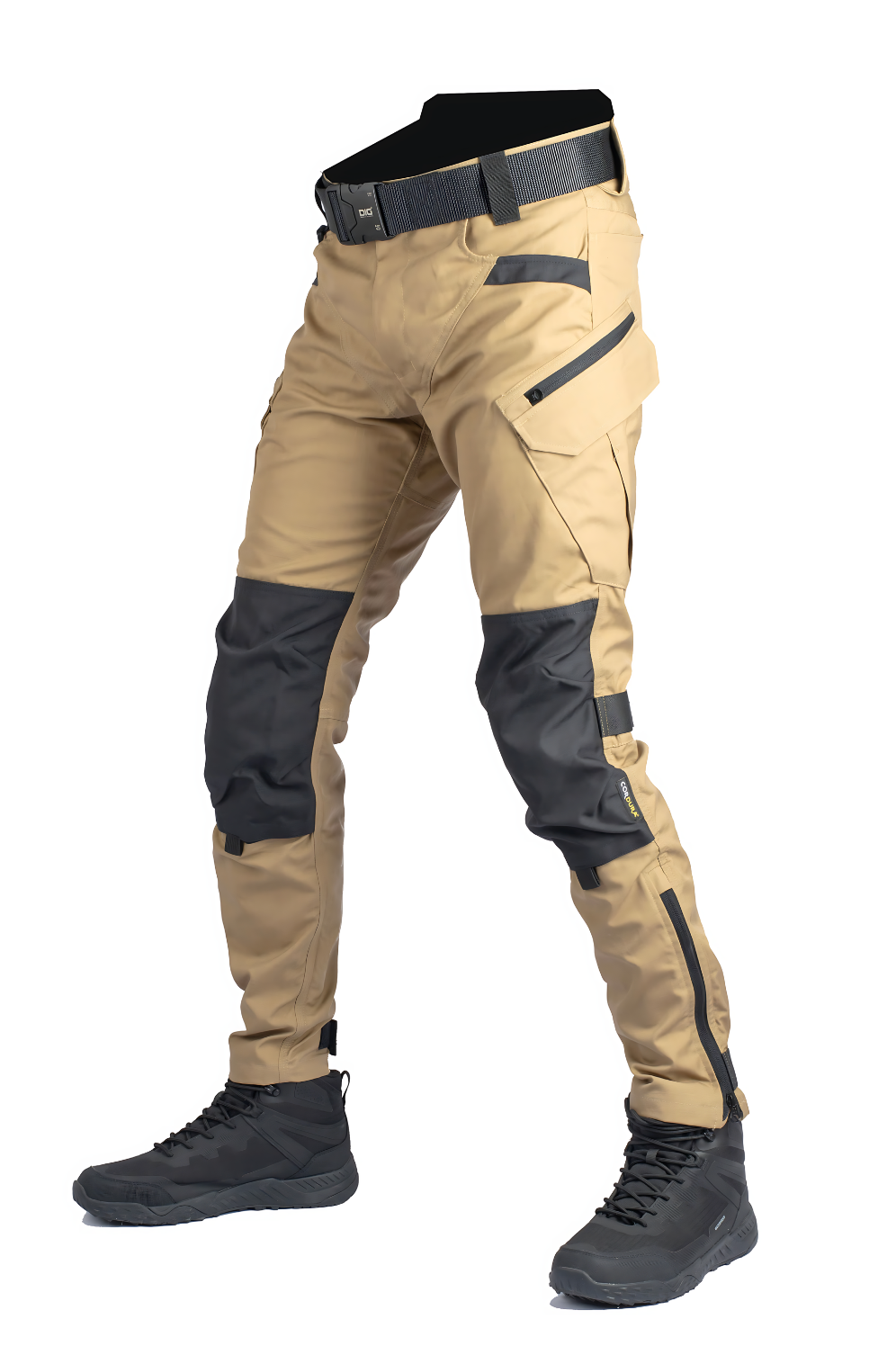 Men’s Tactical Cargo Pants Water Resistant Outdoor Hiking Combat Trousers Black