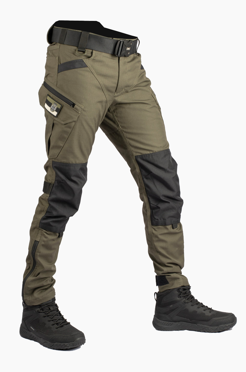 Men’s Tactical Cargo Pants Water Resistant Outdoor Hiking Combat Trousers Black