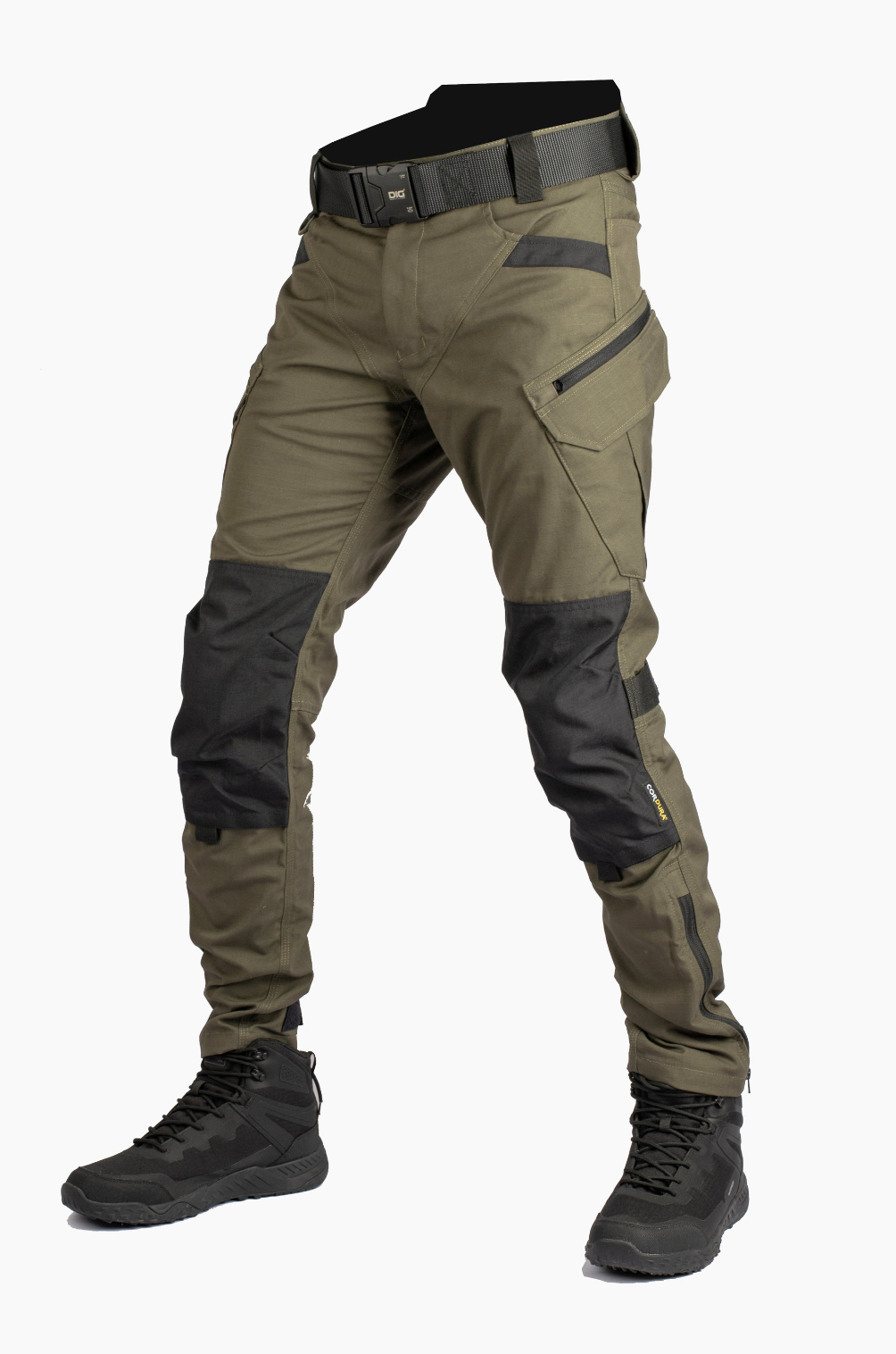 Men’s Tactical Cargo Pants Water Resistant Outdoor Hiking Combat Trousers Black