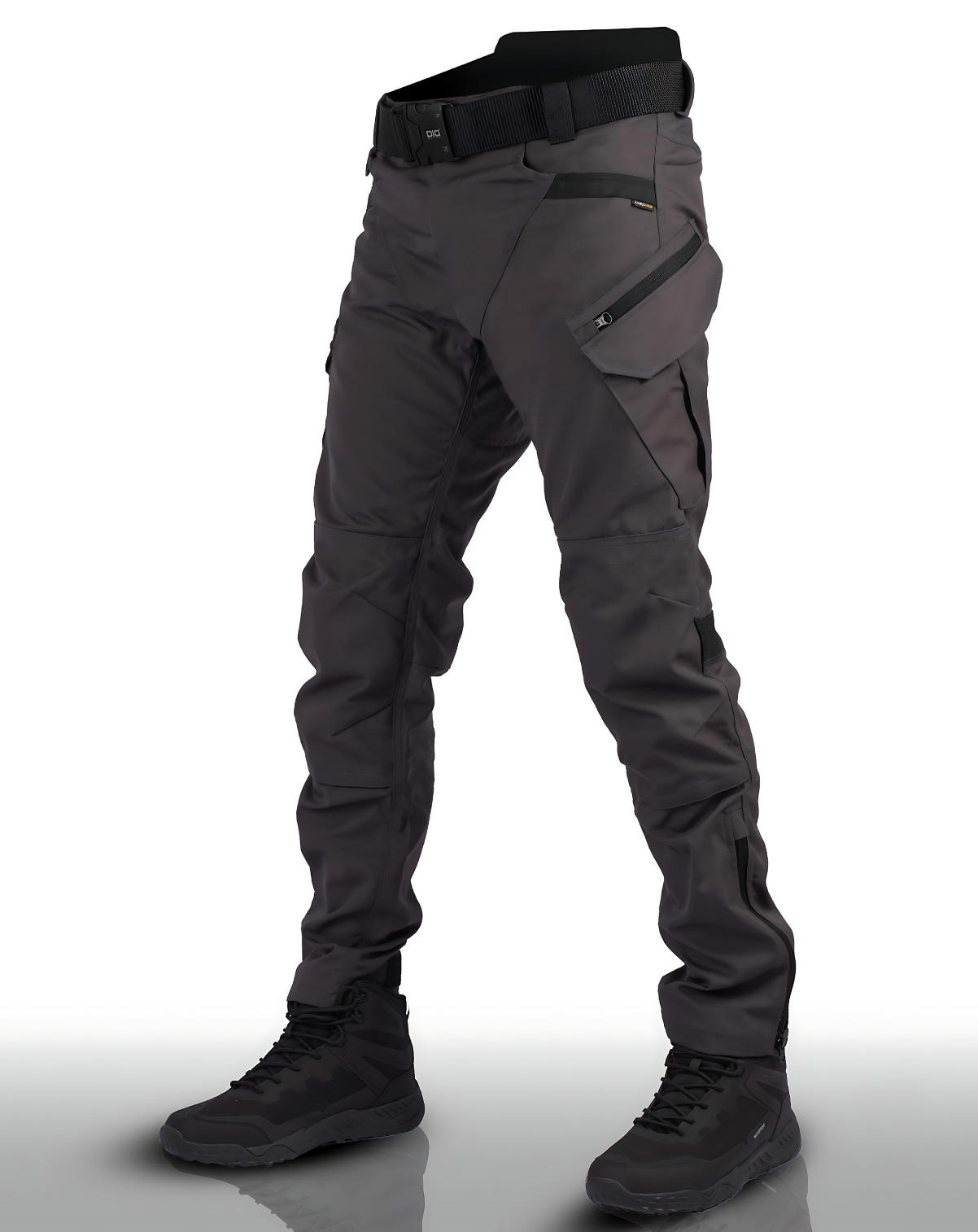 Men’s Tactical Cargo Pants Water Resistant Outdoor Hiking Combat Trousers Black