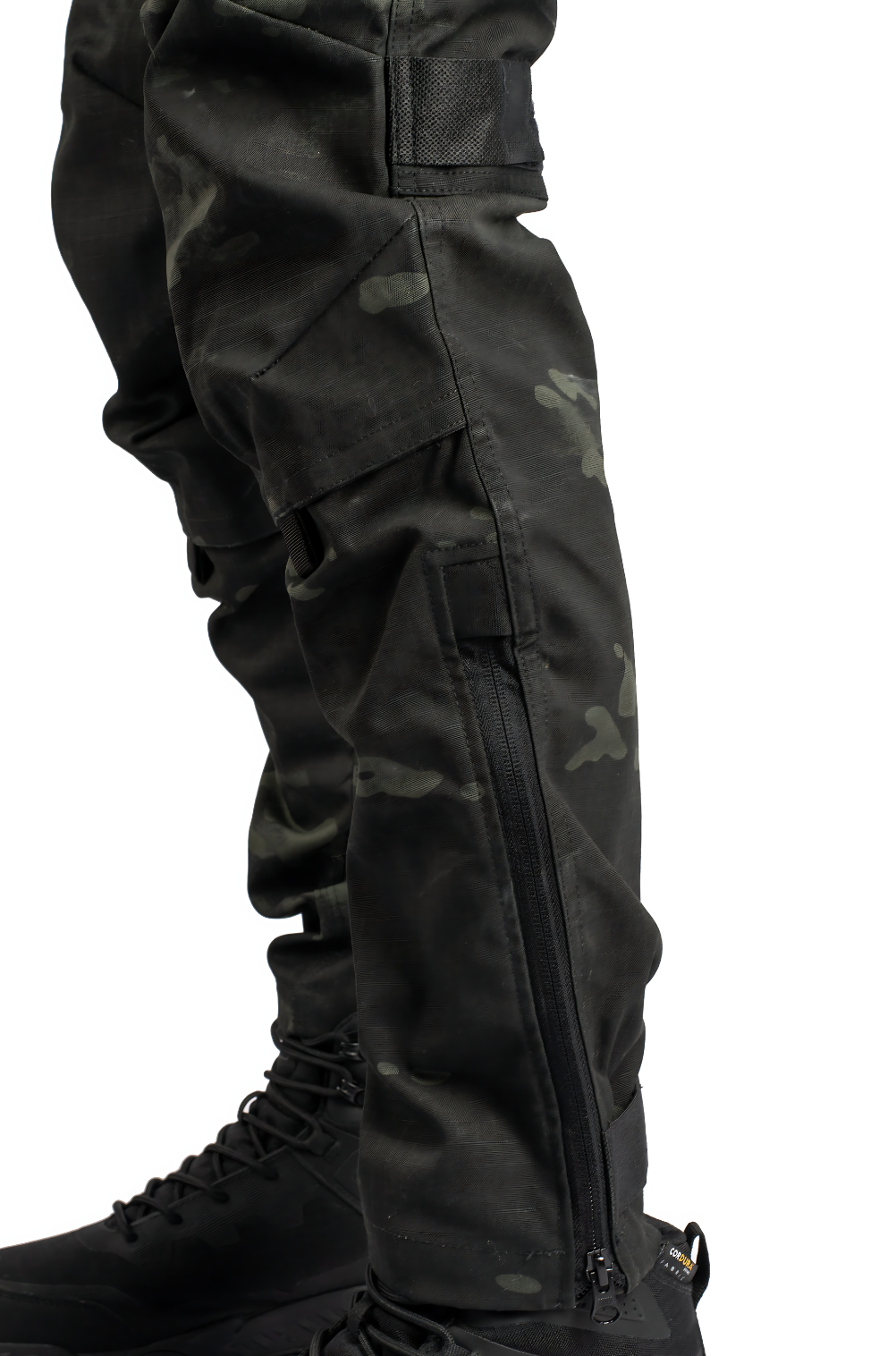Men’s Tactical Cargo Pants Water Resistant Outdoor Hiking Combat Trousers Black