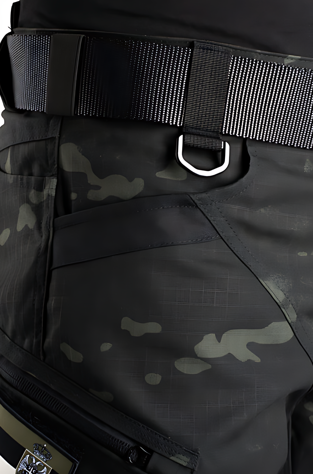 Men’s Tactical Cargo Pants Water Resistant Outdoor Hiking Combat Trousers Black