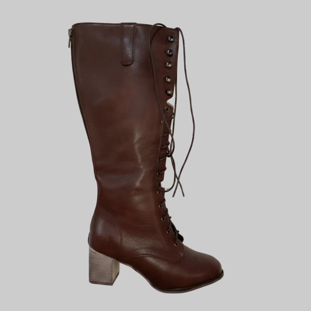 Women’s Knee High Boots Lace Up Long Boots Casual Footwear