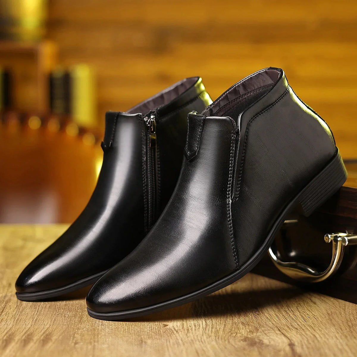 Men’s Ankle Boots Casual Zip Up Dress Shoes Everyday Footwear