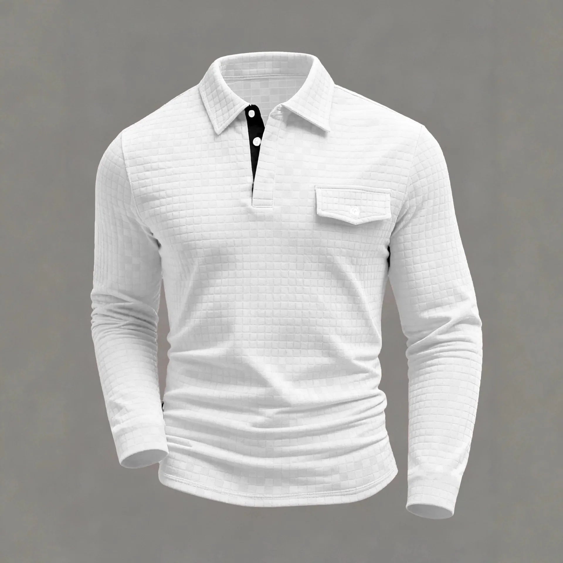 Maverick Cotton Men Polo Long Sleeve Shirt