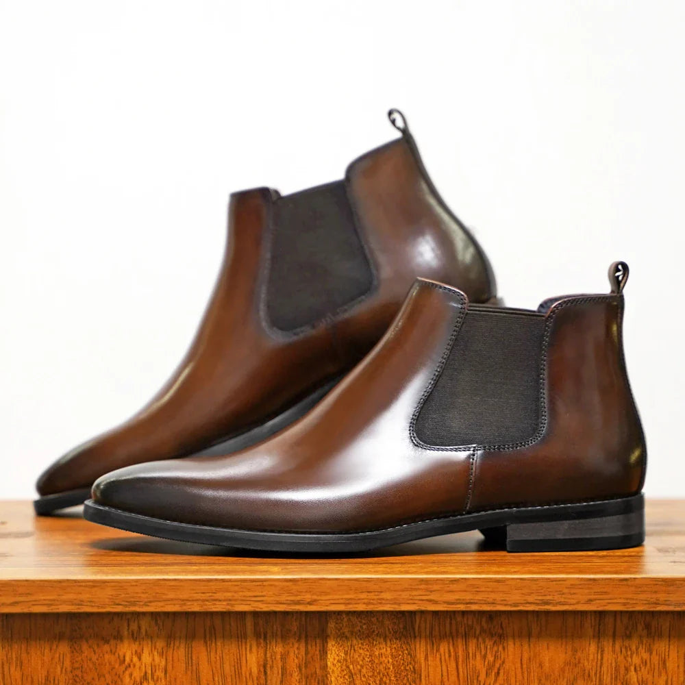Leandro Bassano Genuine Leather Chelsea Boots - Solorfit