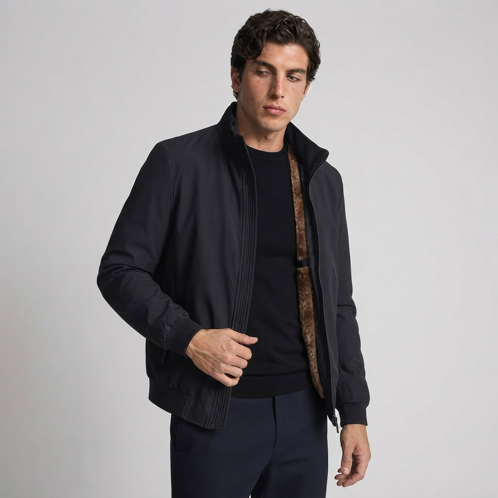 Men’s Casual Bomber Jacket Zip Up Lightweight Everyday Outerwear