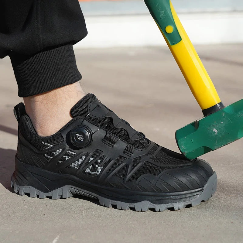 Men’s Steel Toe Safety Shoes Lightweight Slip Resistant Work Sneakers