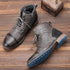Men’s Leather Ankle Boots - Durable Slip-Resistant Sole - Casual Comfortable Fit - Solorfit