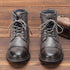 Men’s Leather Ankle Boots - Durable Slip-Resistant Sole - Casual Comfortable Fit - Solorfit
