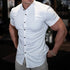 Men’s Slim Fit Short Sleeve Stretch Shirt – Wrinkle-Resistant Dress Blouse - Solorfit