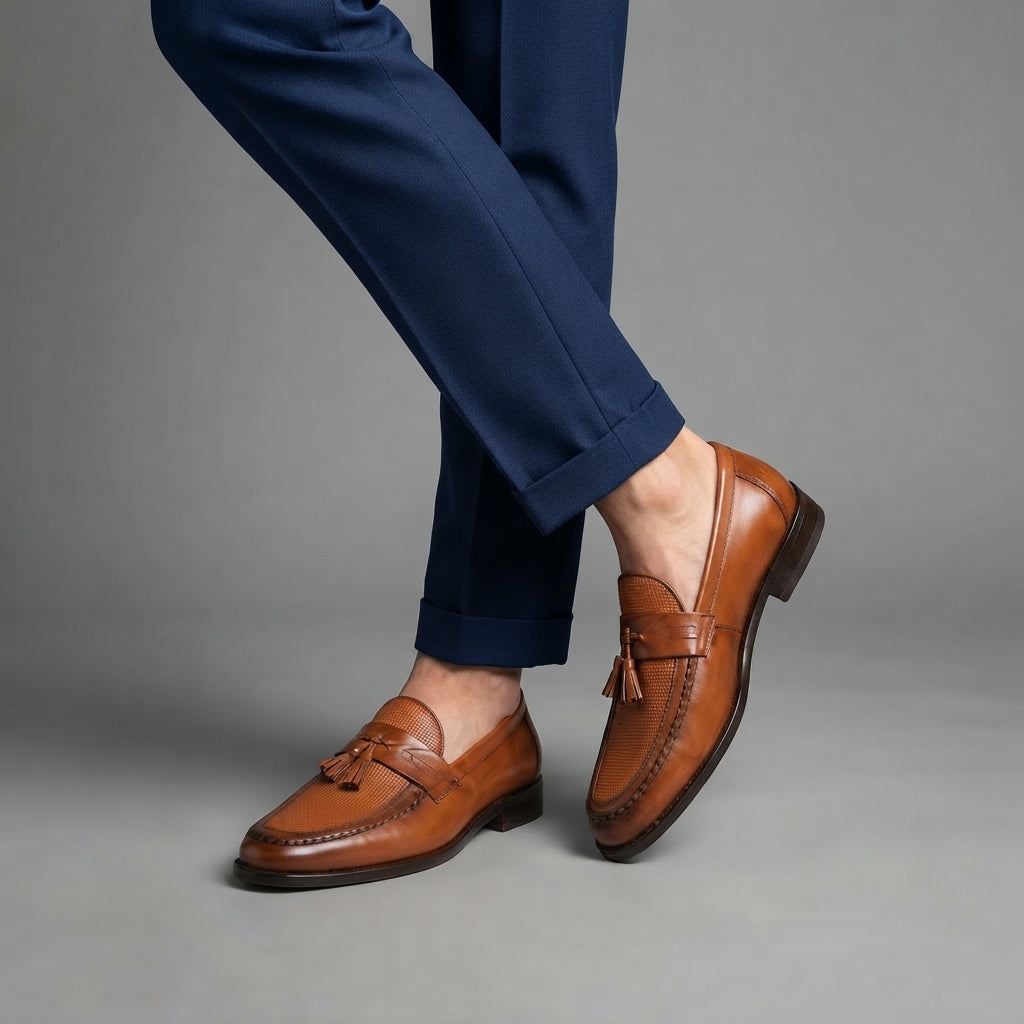 Men’s Tassel Loafers Slip On Shoes Casual Dress Footwear