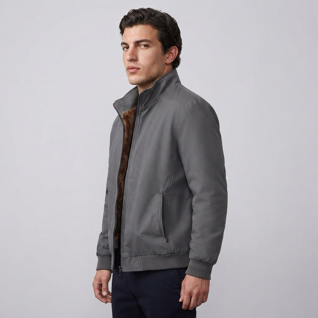 Men’s Casual Bomber Jacket Zip Up Lightweight Everyday Outerwear