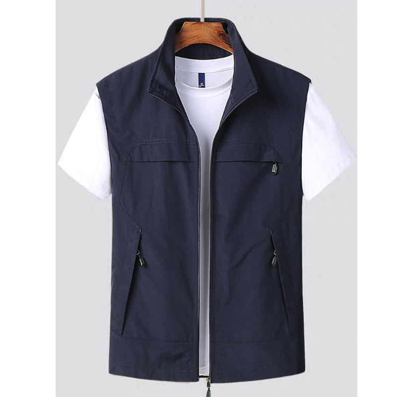 Men's lightweight utility vest for versatile layering