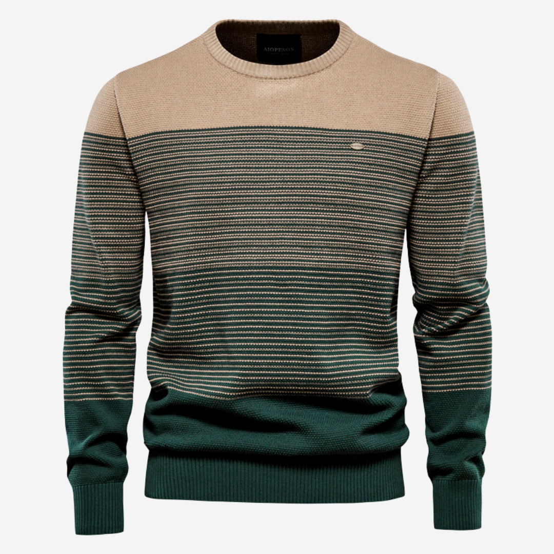 Tom Adams Striped Pullover – Men’s Casual Knit Sweater - Solorfit