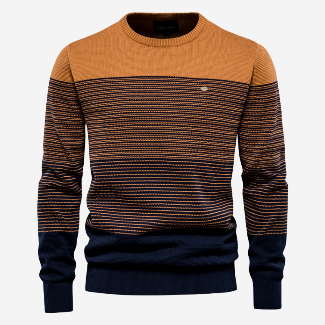 Tom Adams Striped Pullover – Men’s Casual Knit Sweater - Solorfit