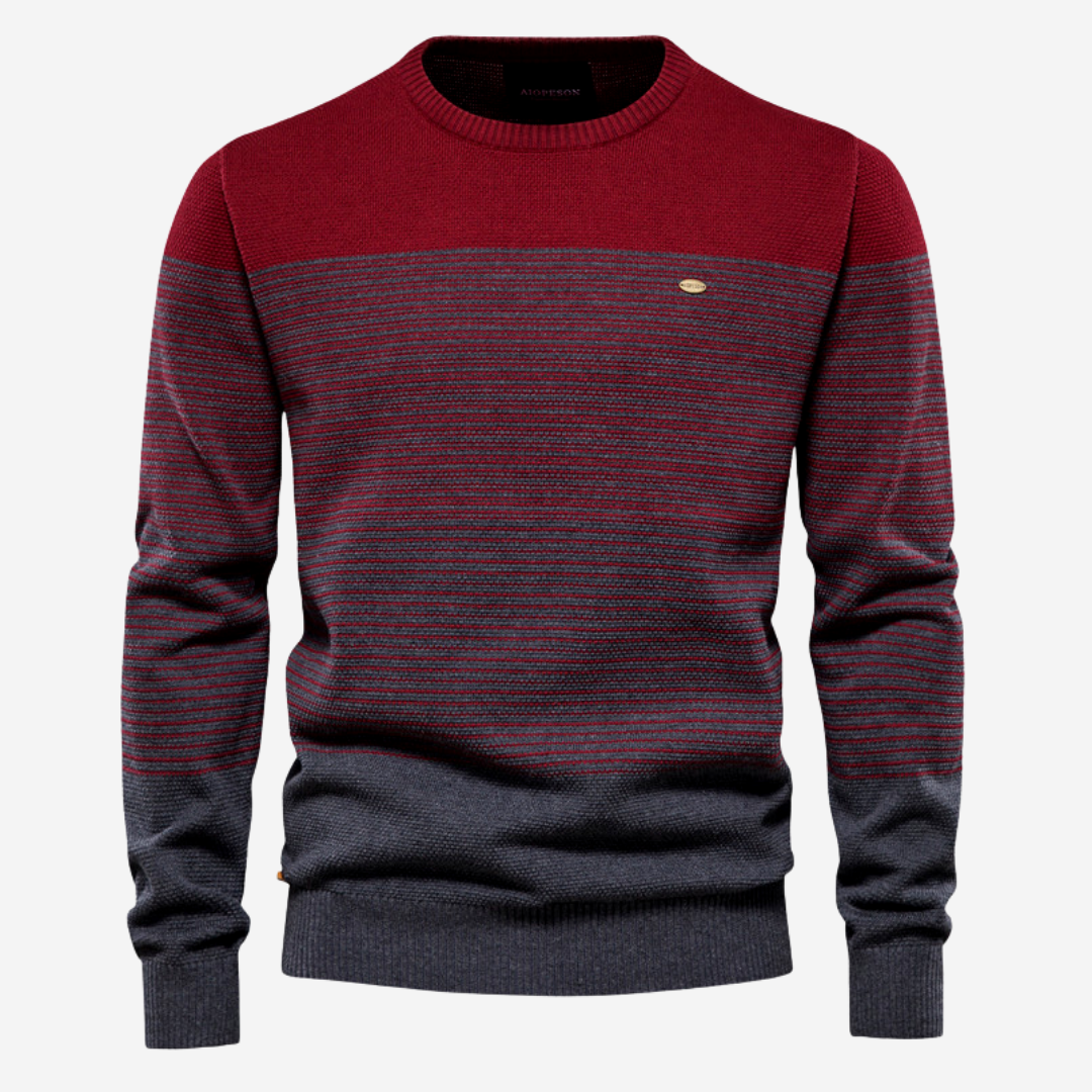 Tom Adams Striped Pullover – Men’s Casual Knit Sweater - Solorfit