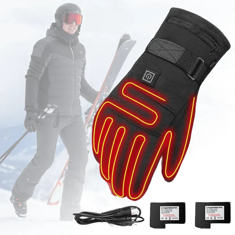 Unisex Heated Gloves Rechargeable Outdoor Sports Gloves