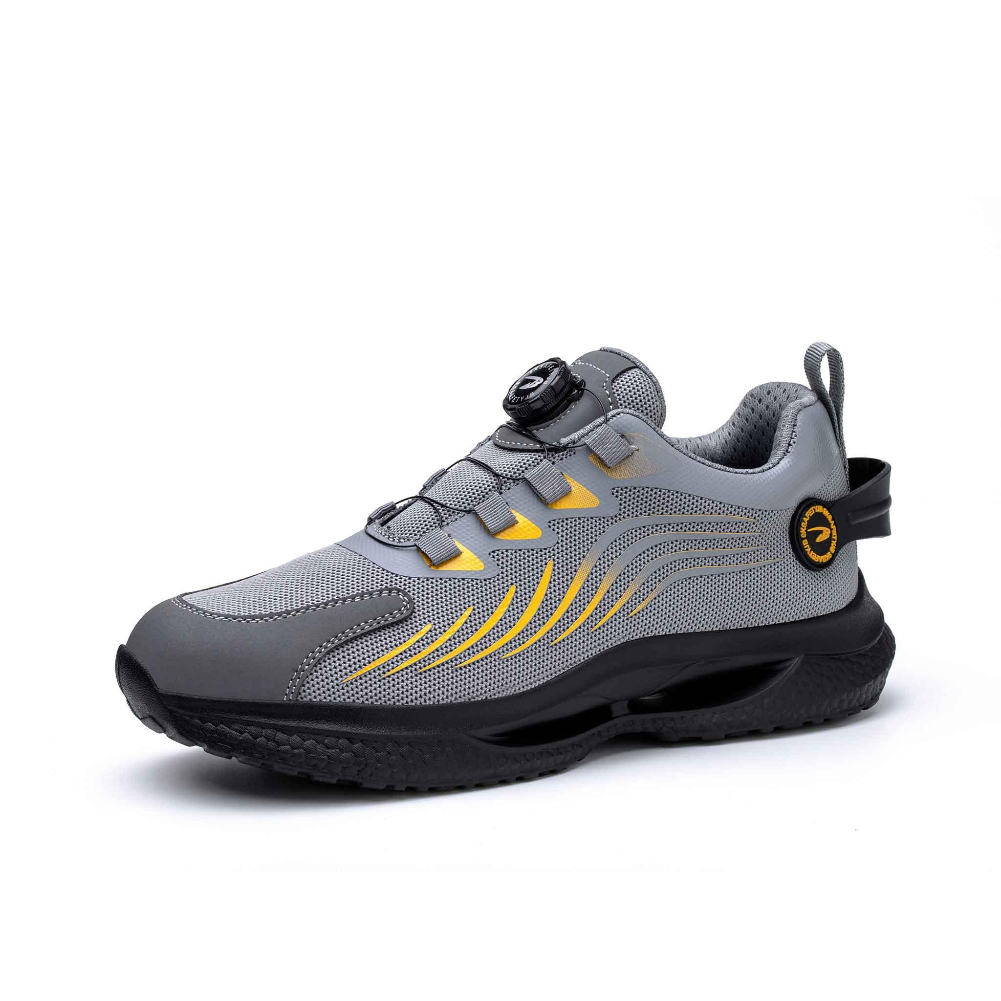 Men’s Steel Toe Safety Sneakers Breathable Lightweight Work Shoes Slip Resistant