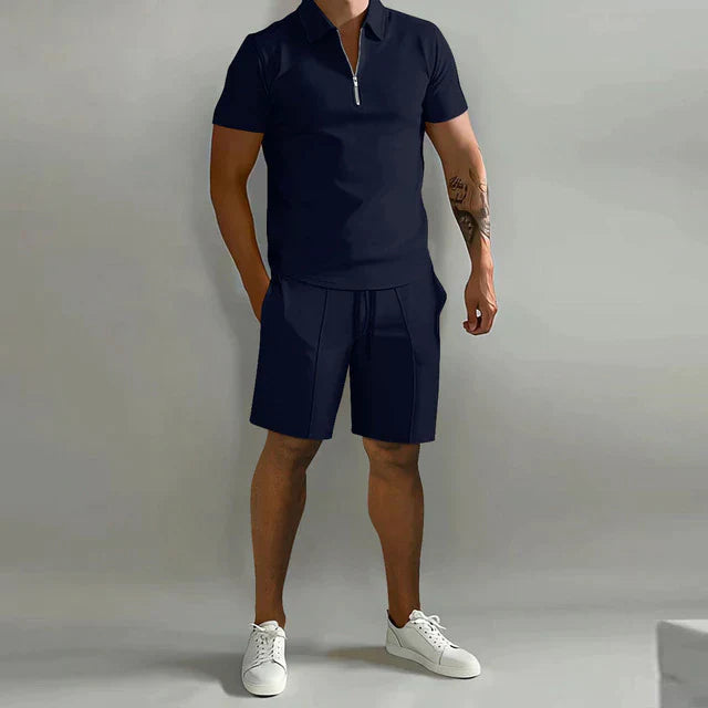 Lorenzo Two-Piece Set | Luxury Polo and Shorts Summer Set for Men