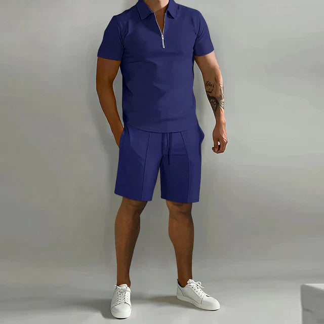 Lorenzo Two-Piece Set | Luxury Polo and Shorts Summer Set for Men