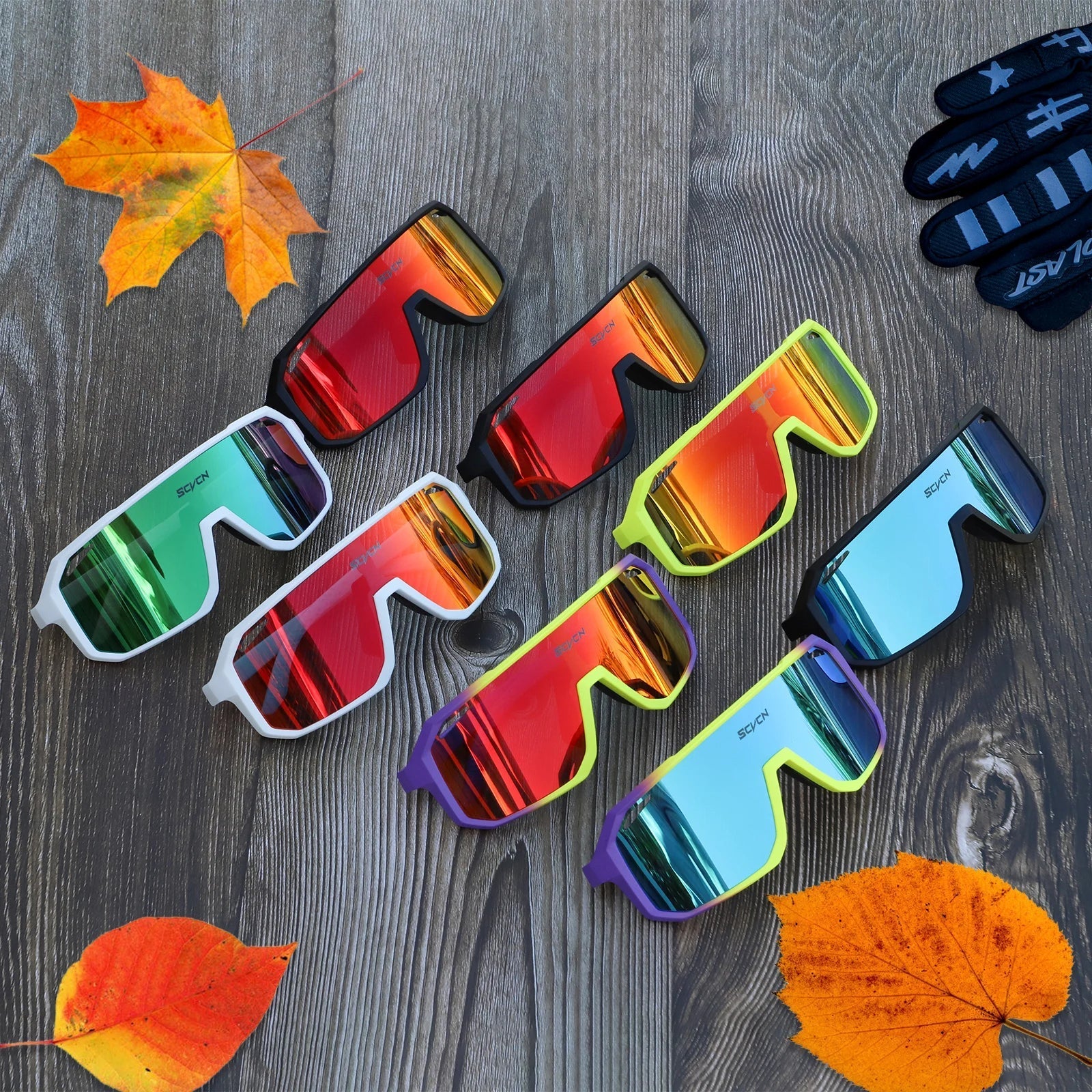 Polarized Shield Cycling Sunglasses UV Protection Sports Performance Eyewear