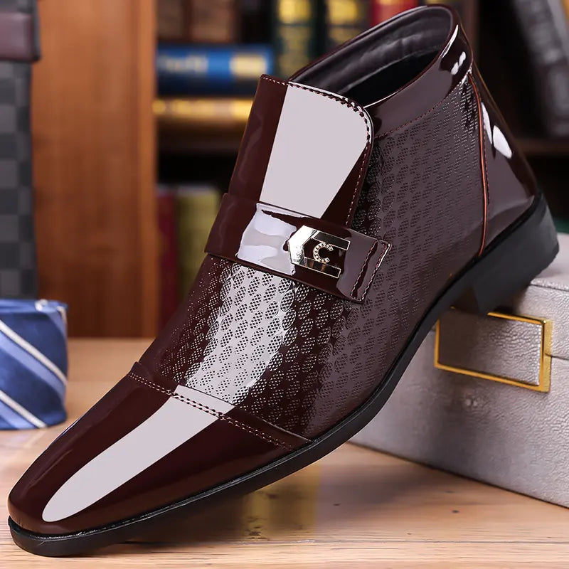 Men’s Dress Ankle Boots Slip On Formal Work and Office Shoes