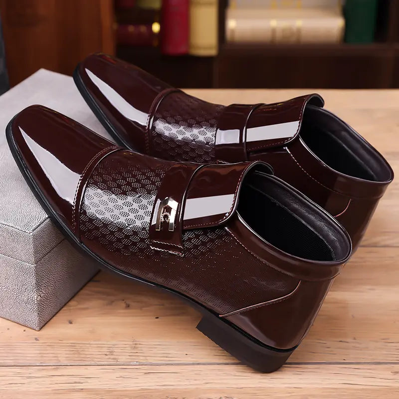 Men’s Dress Ankle Boots Slip On Formal Work and Office Shoes