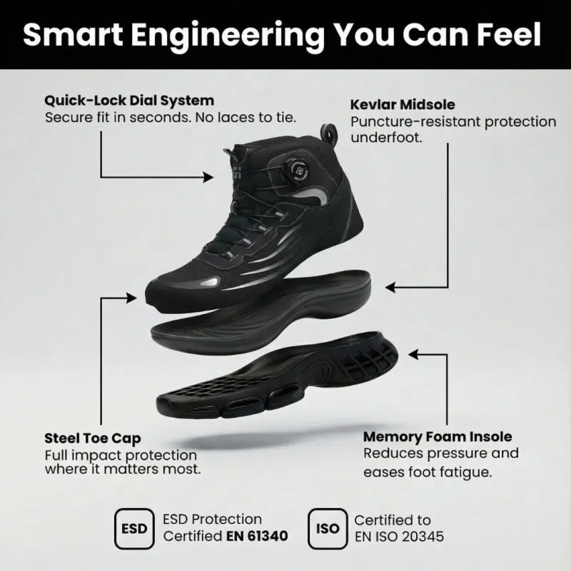 Ultra Lightweight Waterproof Safety Boots Outdoor Work