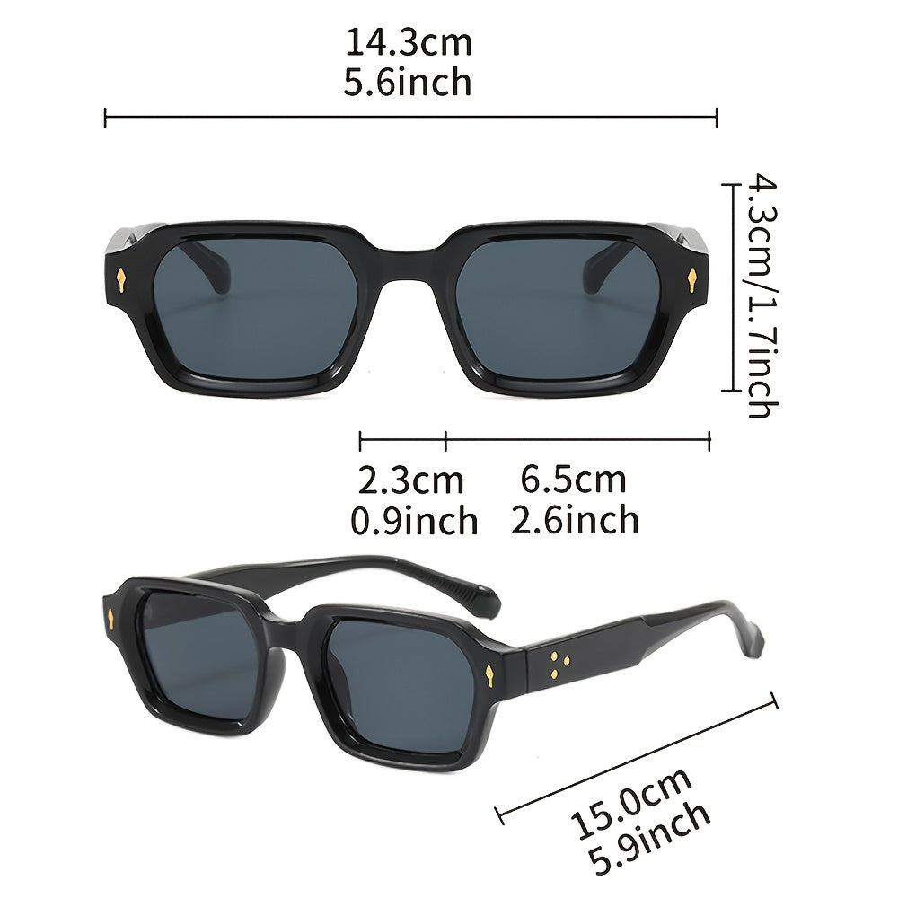 Square Frame Sunglasses UV Protection Fashion Outdoor Eyewear