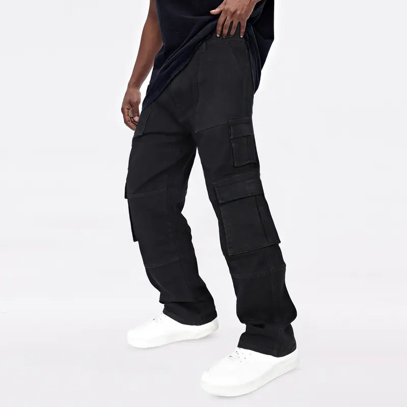 Men’s Cargo Pants Loose Fit Casual Streetwear Utility Trousers