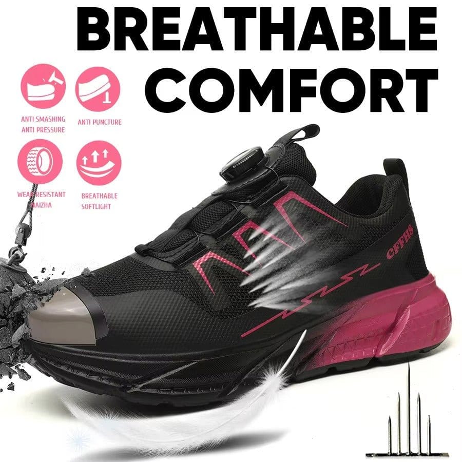 Men’s Steel Toe Safety Shoes Lightweight Slip Resistant Work Sneakers