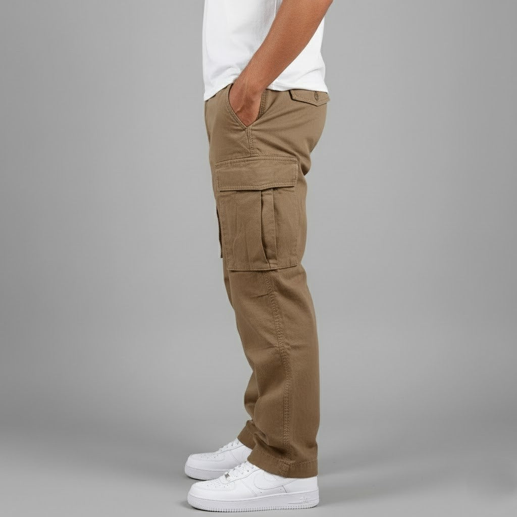 Men’s Utility Cargo Pants Relaxed Fit Multi Pocket Casual Trousers