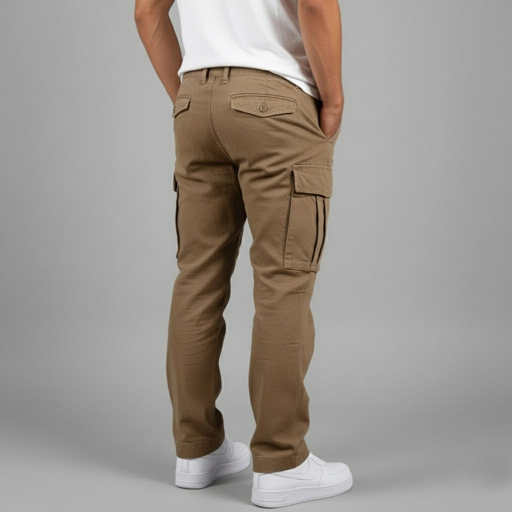 Men’s Utility Cargo Pants Relaxed Fit Multi Pocket Casual Trousers