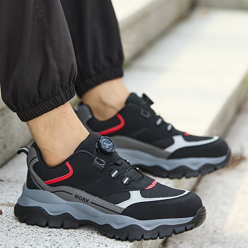 Men’s Steel Toe Safety Work Boots Puncture Resistant Protective Shoes