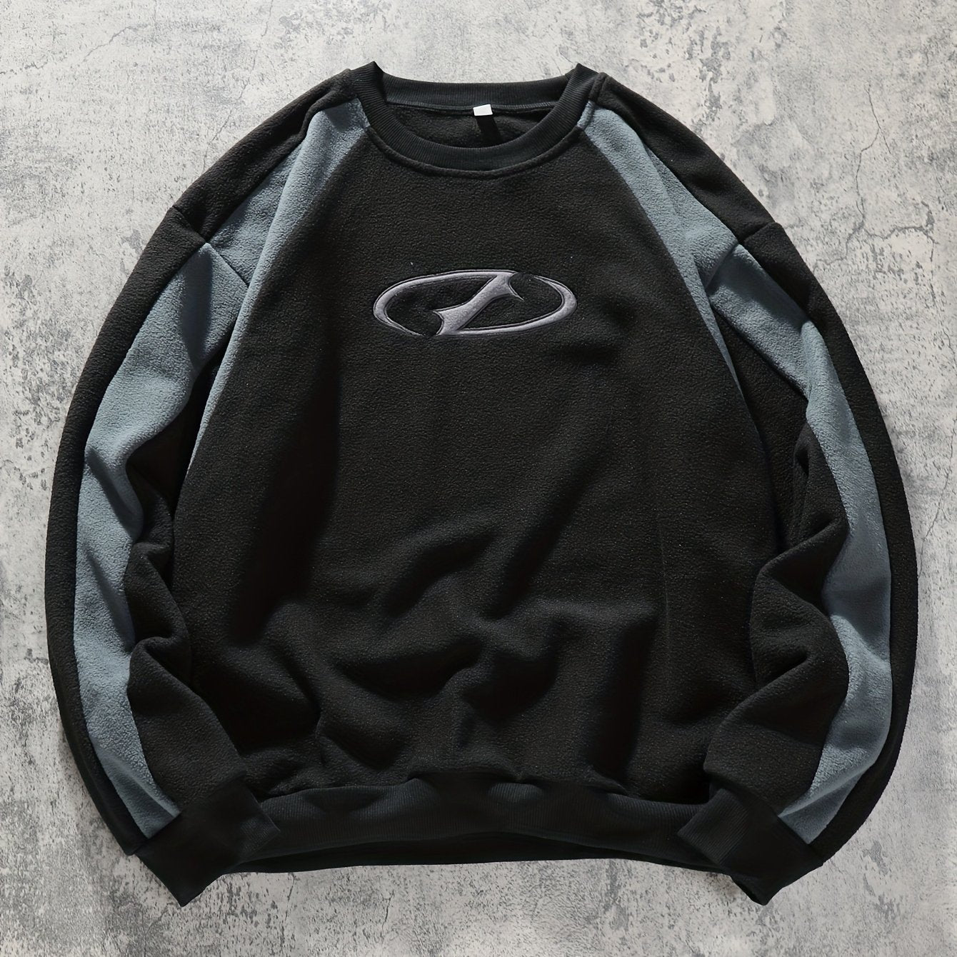 Men’s Color Block Sweatshirt Casual Long Sleeve Crew Neck Top