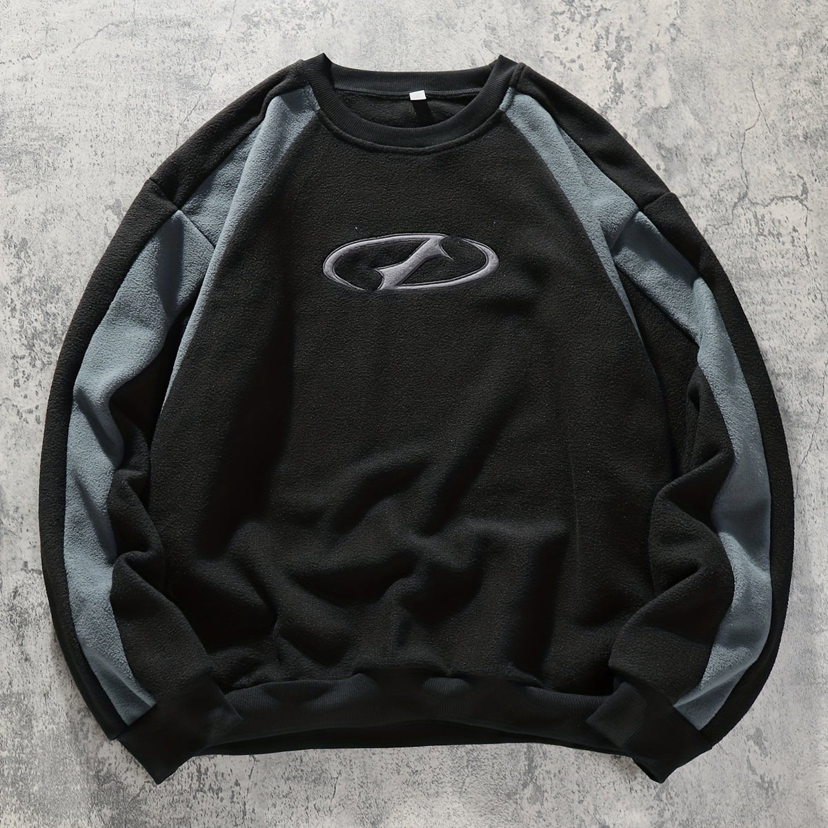 Men’s Color Block Sweatshirt Casual Long Sleeve Crew Neck Top