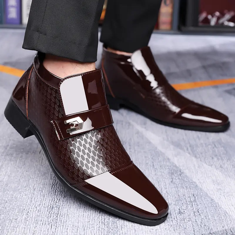 Men’s Dress Ankle Boots Slip On Formal Work and Office Shoes