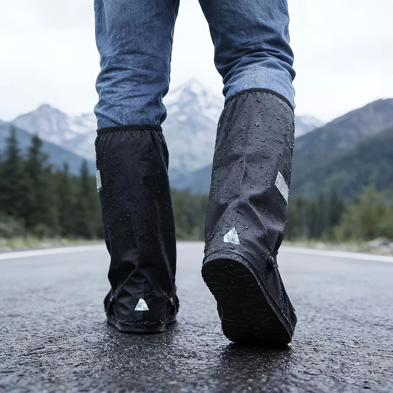 Unisex Waterproof Shoe Covers Outdoor Rain Protection Footwear